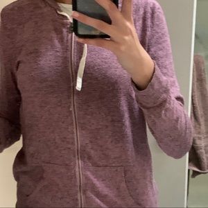 Heathered purple zip up hoodie size XS
